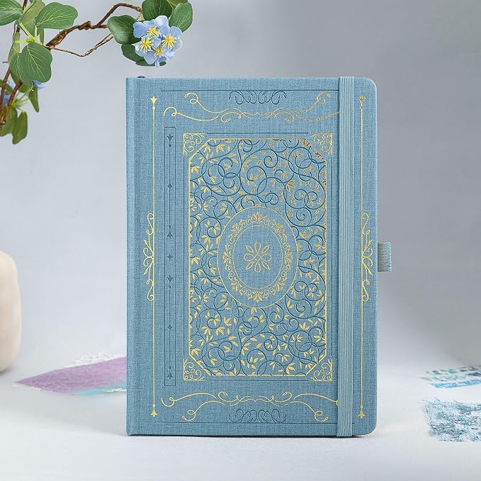 TIEFOSSI B5 Lined Journal, College Ruled Notebook for Women Men, Hardcover Notebooks for Writing Journaling, 100 GSM Thick Paper, 230 Numbered Pages with Golden Edges
