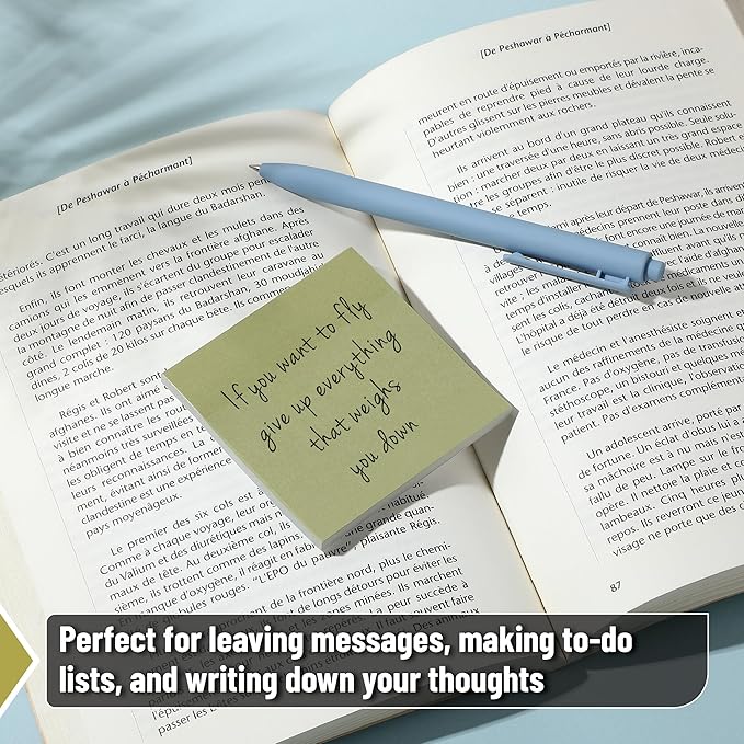 Mr. Pen- Sticky Notes, 3”x3”, 12 Pads, 600 Sheets, Dark and Earthy Colors | Sticky Notes Bulk, Self-Stick Note Pads, Perfect for Office, School, Home, Study & Organization