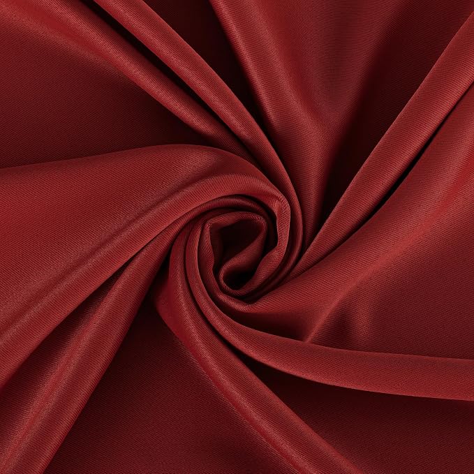 Sun Zero Nordic 2-Pack Theater Grade Noise Reducing Extreme 100% Blackout Grommet Curtain Panel Pair, 52" x 84", Red