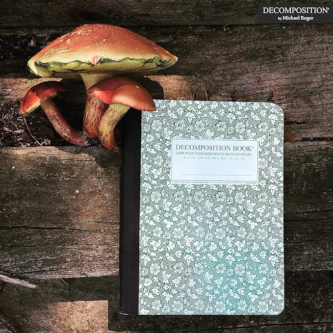 Decomposition Parsley College Ruled Composition Notebook - 9.75 x 7.5 Journal with 160 Lined Pages - Cute Notebooks for School Supplies, Home & Office - 100% Recycled Paper - Made in USA