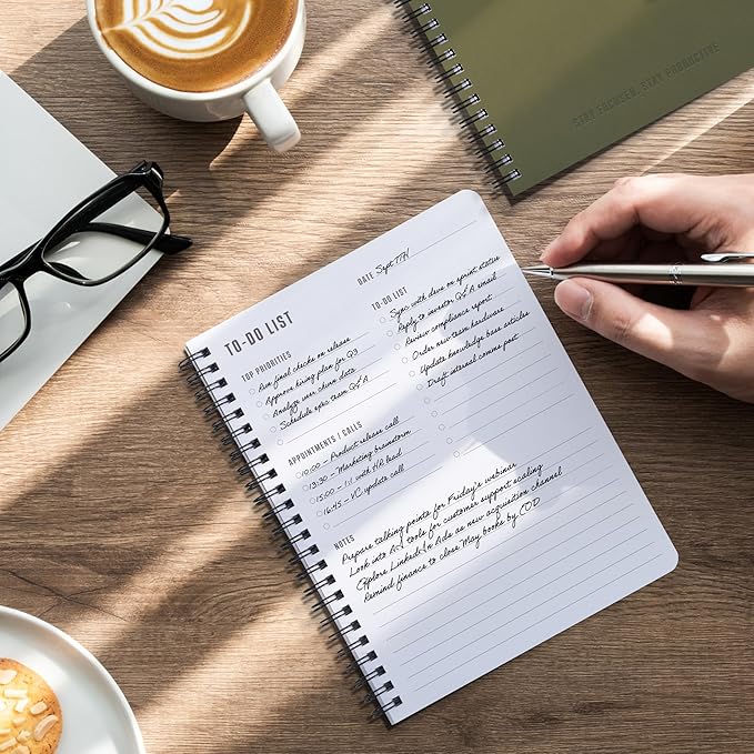 ZICOTO Aesthetic To Do List Notebook For Work or Home - Simple Daily Planner to Easily Organize Your Tasks And Boost Productivity - Stylish Undated Organizer Supplies For Women and Men