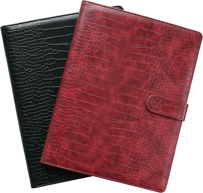 Clipboard Folder Padfolio, Mymazn Writing Portfolio Faux Leather Clipboards with Cover for Legal Pad Holder Letter Size A4 8.5 x 12 for Business Conference Notepad Clip Boards