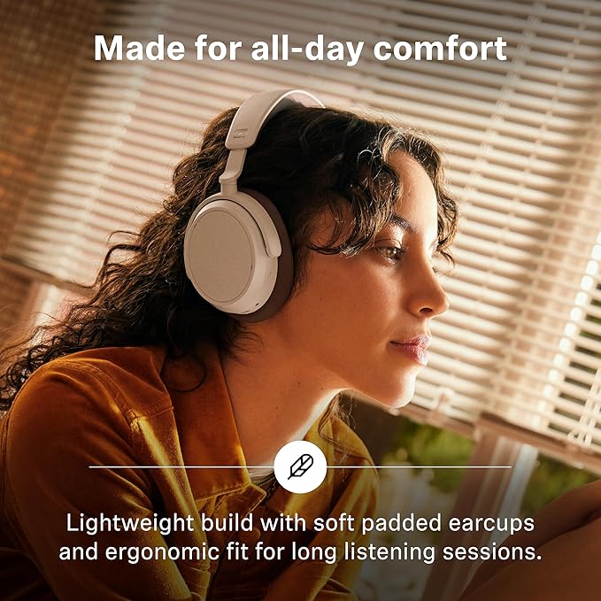 Sennheiser ACCENTUM Plus Wireless Bluetooth Noise Cancelling Headphones - Quick-Charge Feature, Up to 50HR Playtime, Adaptive Hybrid ANC, for Traveling, School & Work, Black