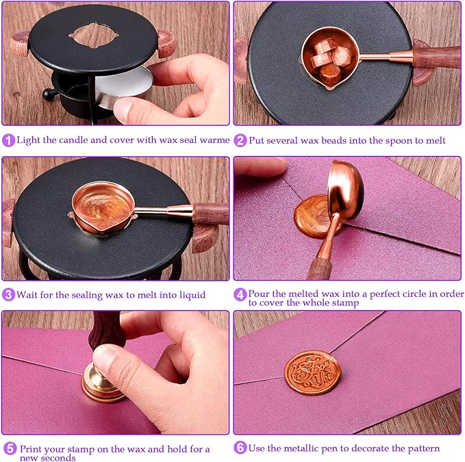 YIPLED 728PCS Wax Seal Stamp Kit with 24 Color(30 Pieces per Color) for Beginners, Ideal for Wedding Invitations, Christmas Letters, Craft Projects, Gift & Wine Sealing