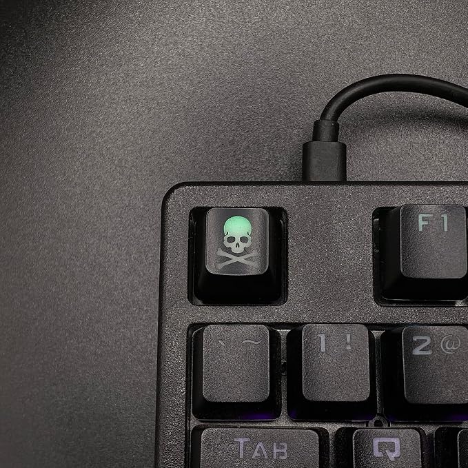 BTXETUEL Skull Artisan Keycap, Custom Mechanical Keyboard Keycap, SA Profile, R4, Translucent Backlight
