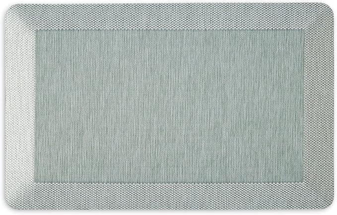 Martha Stewart Mira Modern Heathered Solid Anti-Fatigue Air-Infused Kitchen Mat, Mint Green, 19.6"x32"
