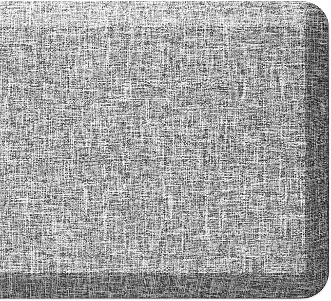 Anti Slip 7/8 inchs Anti Fatigue Kitchen Floor Mat, Ergonomic Comfort Standing Mat, Waterproof Kitchen Runner for Home, Kitchen, Office, Laundry, Garage (Light Gray, 17.3" x 39" -0.87")