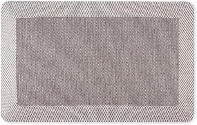MARTHA STEWART Mira Modern Heathered Anti-Fatigue Air-Infused Kitchen Mat, Grey, 19.6"x32"
