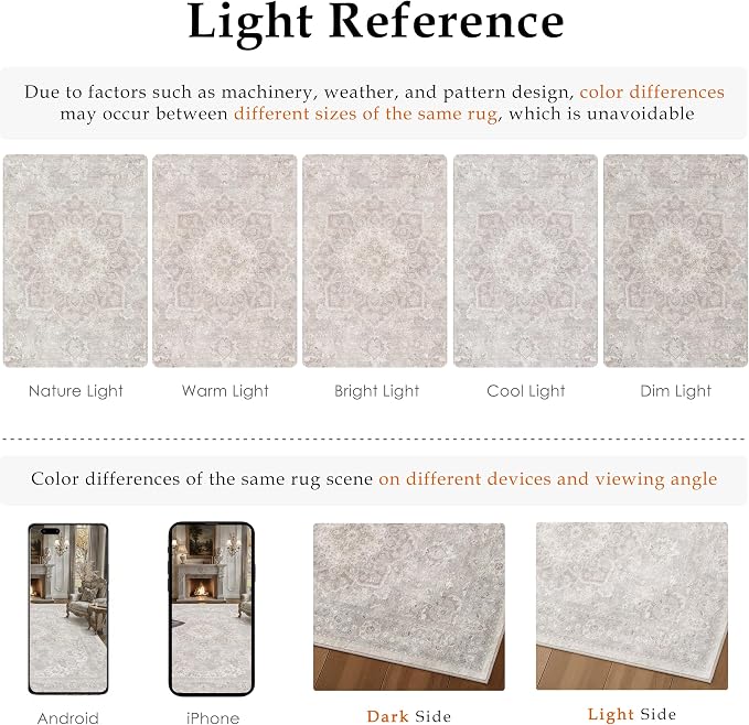 PureCozy Gray 2x3 Entryway Area Rug Washable Vintage Door Mat Non Slip Low Pile Carpet Indoor Soft Retro Mat Oriental Medallion Grey Accent Throw Rug for Bathroom Office Bedroom Living Room