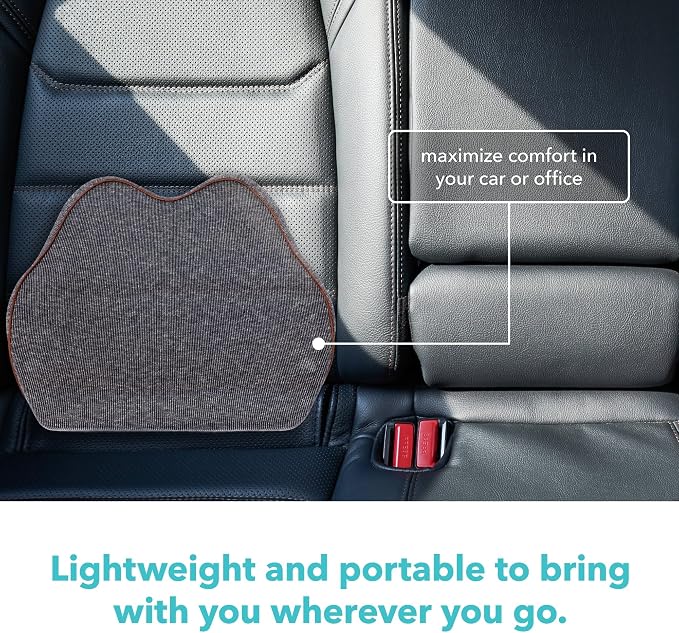 Cubii Cushii Back Support Cushion for Back and Lower Back Relief Universal Fit for Desk, Office, Kitchen Chairs, Couch Cushions with Advanced Lumbar Support