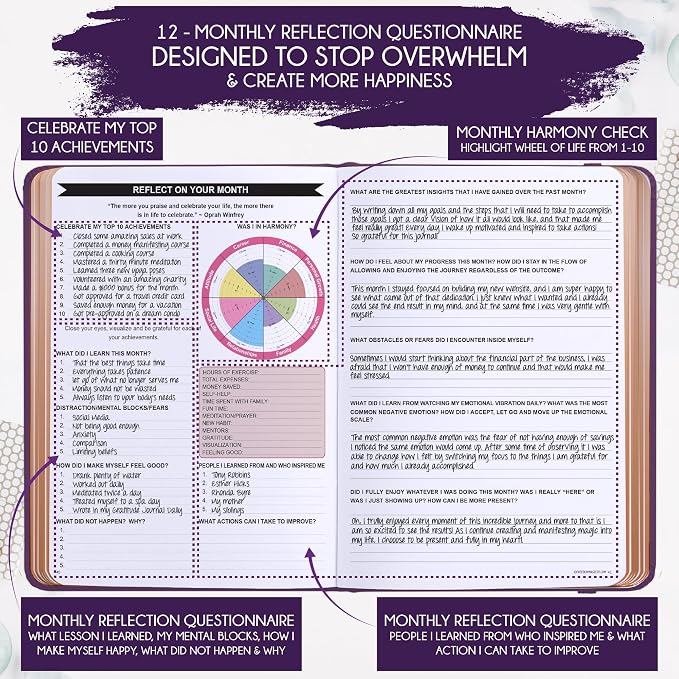 Deluxe 2026 Planner Weekly and Monthly | Law of Attraction Planner with Productivity App | 12-Month for Productivity, Gratitude & Goal Setting | Includes Foldable Vision Board, Gift Box & Stickers