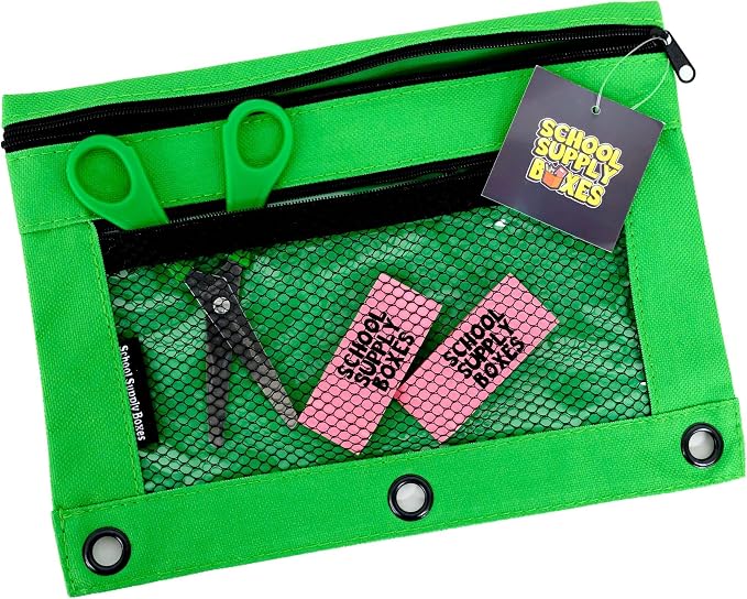 School Supply Boxes | 17" Clear Backpack Bundle Case (6 Backpacks) for High School | Back to School Bookbag with Supplies | Pencil Pouch, Notebooks, Filler Paper, Folders & More