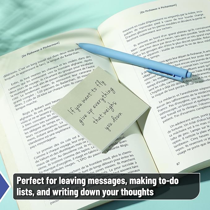Mr. Pen- Sticky Notes, 3”x3”, 12 Pads, 600 Sheets, Greyish Tones Sticky Notes 3x3, Stocky Notes for Bible Journaling