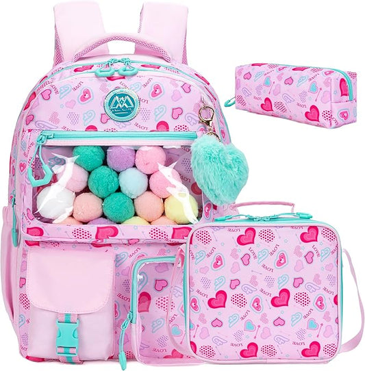 Cute Backpack for Girls Aesthetic Backpack School Backpack for Girls Backpack with Lunch Box Back to School Supplies
