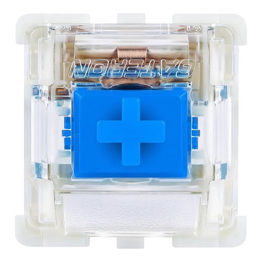 Gateron G Pro 3.0 Blue Switches for Mechanical Keyboard - 32 Pack, Pre-Lubed 3-Pin Clicky RGB Switches (60gf)