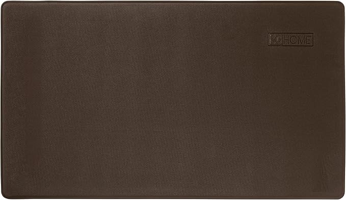 Home Dynamix Cozy Living Lemon Wreath Gather Together Runner Anti-Fatigue Kitchen Mat, Non-Slip Floor Mat, Padded Standing Desk Mat, Grey/Yellow, 17.5"x30"