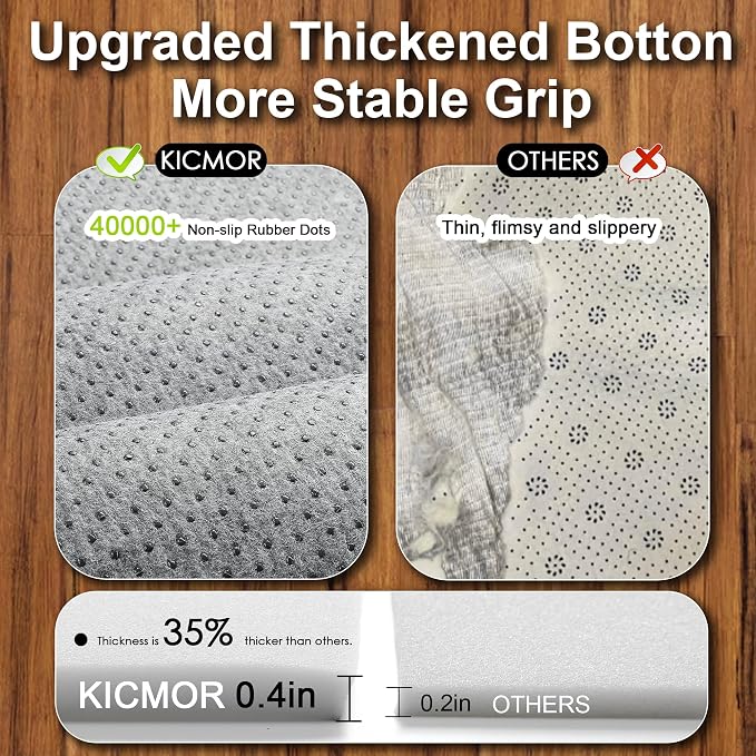 KICMOR Rugs for Living Room, 5x8 Fluffy Soft Beige and Cream White Checkered Shag Area Rug Large Fuzzy Shaggy Bedroom Carpet, Plush Rug for Kids Boys Girls Teen Dorm Nursery Home Decor Aesthetic