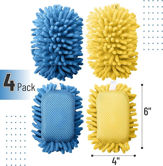Mr. Pen- Magnetic Microfiber Shag Whiteboard Erasers, 4" x 6", 4 Pack, Dual Surface, Washable Large Dry Erase Board Cleaner for Chalk, Marker, Classroom, Office, Home