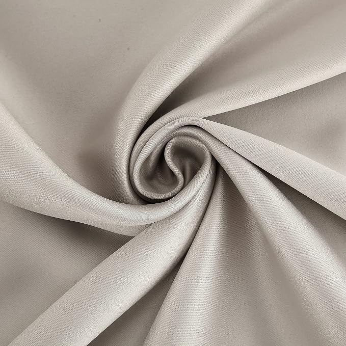 Sun Zero Nordic 2-pack Theater Grade Extreme Total Blackout Grommet Curtain Panel Pair, 52" x 63", Stone (Pack of 1)