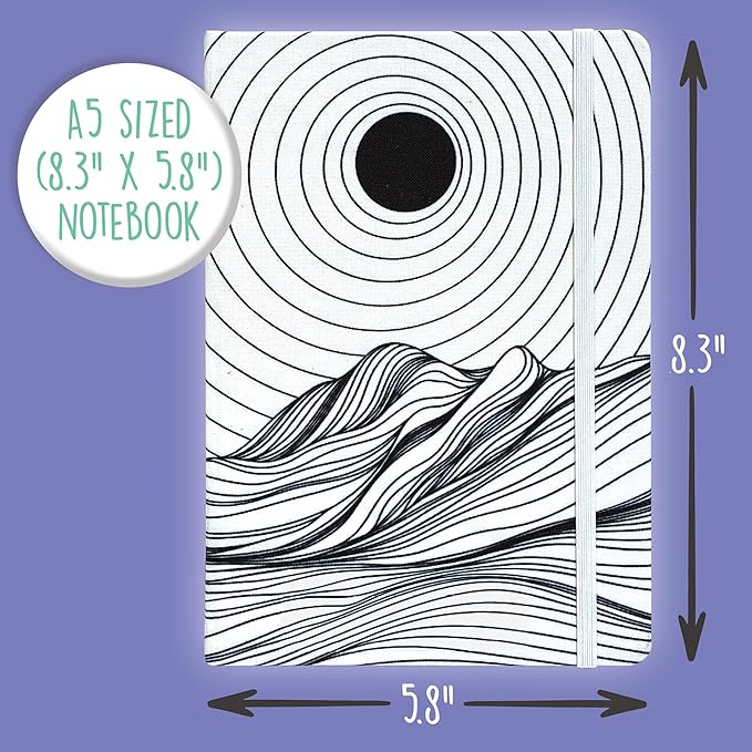 Better Office Products Recycled Plastic Bottle Notebook Journal, 8.3" x 5.8" (A5), 192 College Ruled Pages, Hardcover, Inner Pocket, Banded, Cover Made of Plastic Bottles (1, White)