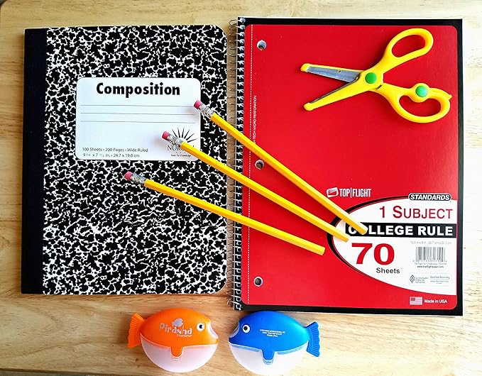 Back to School Supplies Bundle for Pre-K, Kindergarten, 1st, 2nd, 3rd Grade (12)