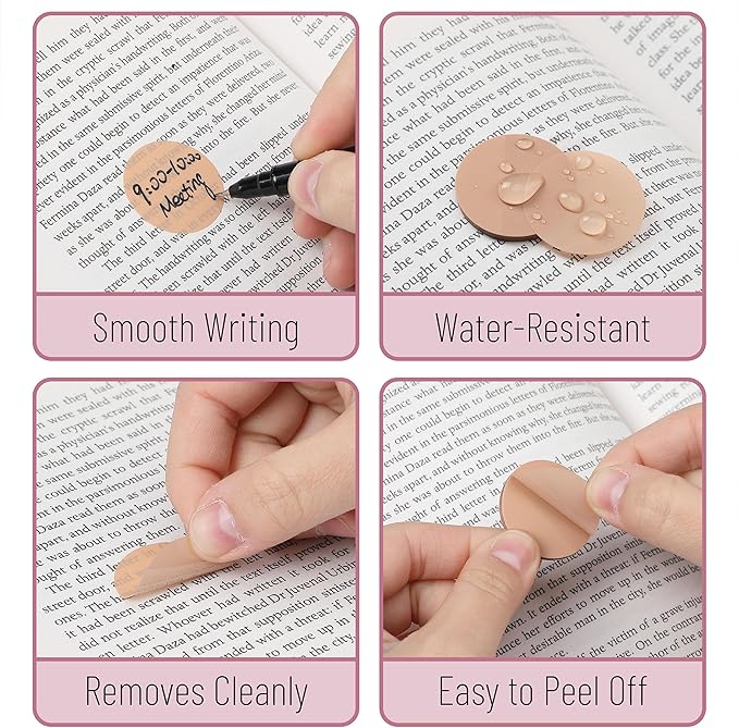 Mr. Pen- Transparent Sticky Notes, 560 Pcs, Assorted Colors, Round Translucent Sticky Notes, Stocky Notes for Bible Journaling