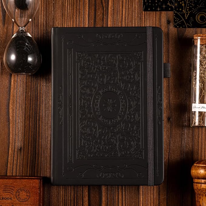 TIEFOSSI Dotted Journal Notebook, 160gsm 256 Numbered Thick Paper, A5 Hardcover Dotted Grid Diary for Women Men Work Writing, Journaling, Drawing, 5.8 x 8.3 in