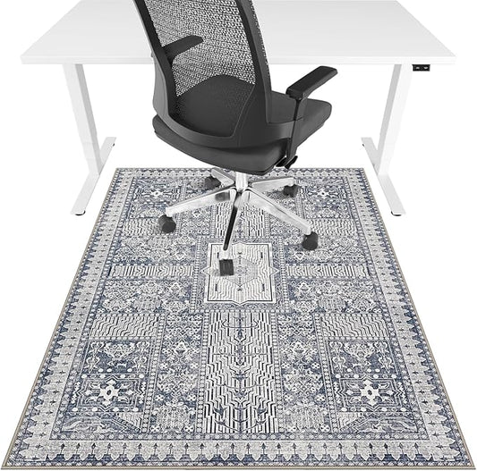 Office Chair Mat for Hardwood Floor & Tile Floor,36"X 48" Heavy Duty Desk Chair Mat for Hard Floors, Under Desk Rug for Rolling Computer Chair,Anti Slip,Low Pile Carpet Floor Protector-Grey