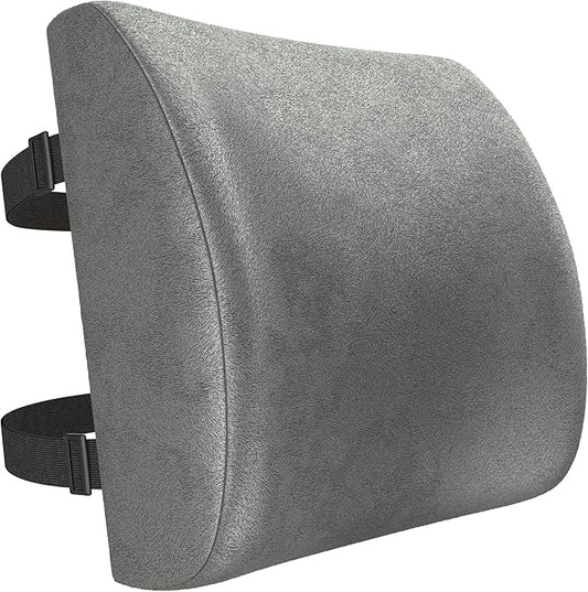 FORTEM Lumbar Support Pillow for Office Chair, Lumbar Support Pillow for Car, Back Rest for Gaming, Memory Foam Pillow, Desk Chair Cushion, Breathable & Washable Cover, Adjustable Straps