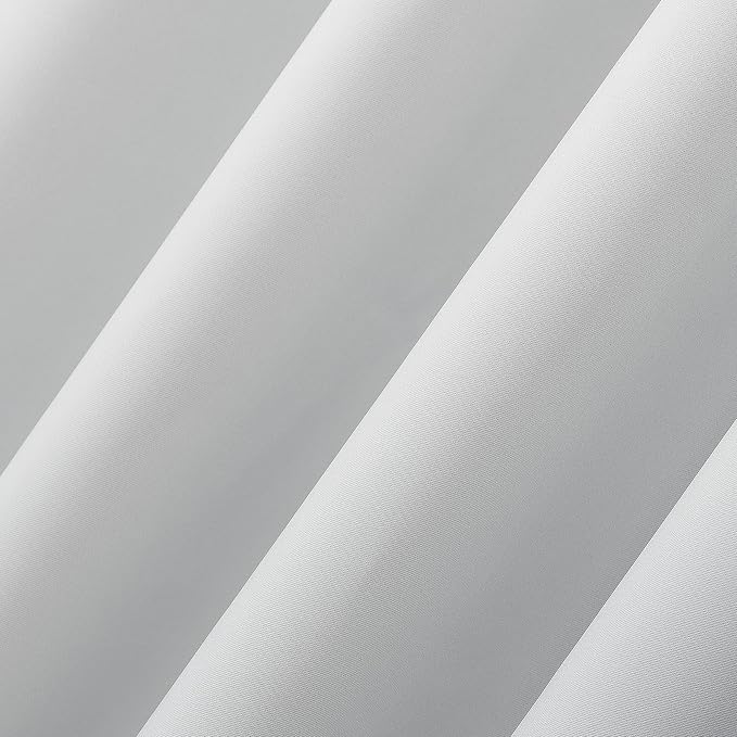 Sun Zero Nordic 2-Pack Theater Grade Noise Reducing Extreme 100% Total Blackout Grommet Curtain Panel Pair, Pearl Off-white, 52"W x 63"L (2 Panels)