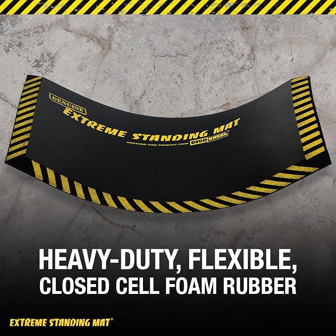 18” x 36” - 1” Thick | Anti Fatigue Mats for Standing | Industrial Antifatigue Mat with Safety Stripes | Anti Fatigue Mat for Workplace, Kitchen Standing Mat