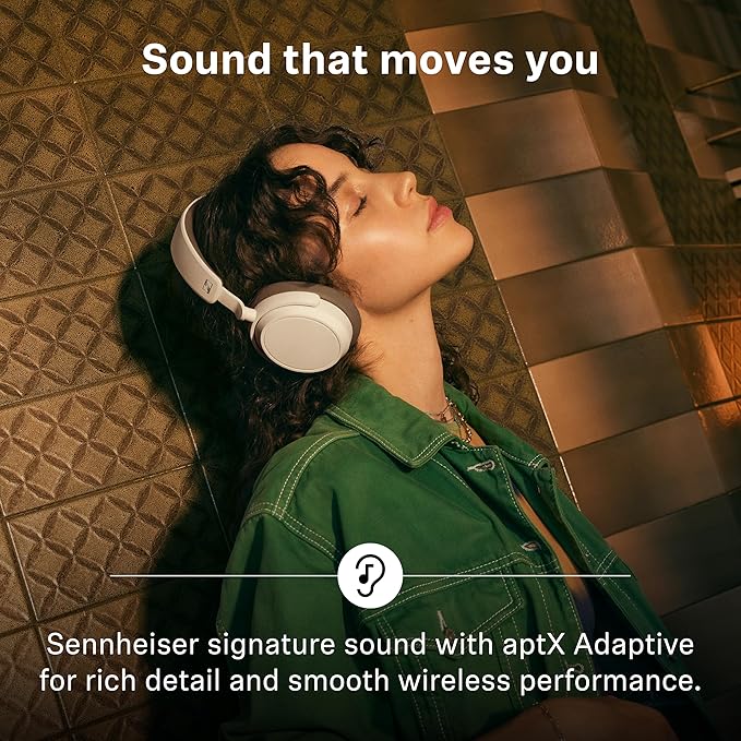 Sennheiser ACCENTUM Plus Wireless Bluetooth Noise Cancelling Headphones - Quick-Charge Feature, Up to 50HR Playtime, Adaptive Hybrid ANC, for Traveling, School & Work, Black