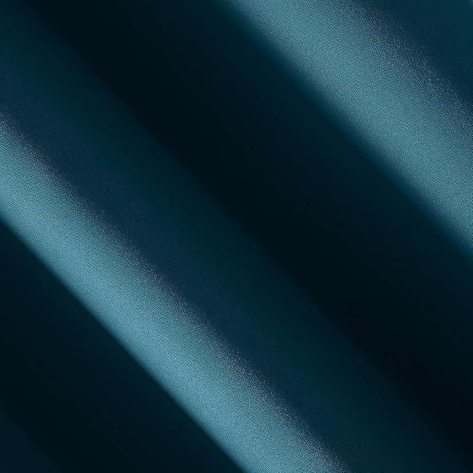 Sun Zero Nordic 2-pack Theater Grade Extreme 100% Blackout Grommet Curtain Panel Pair, 52" x 108", Teal