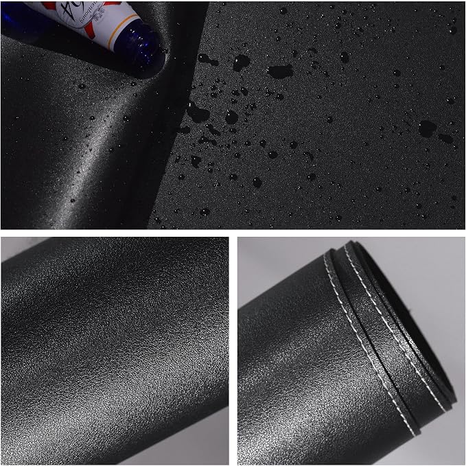 Vyaaa 55" x 24" PU Leather Desk Mat, Large Mouse Pad, Desktop Protector Cover, Writing Pad and Blotter, Desk Mats on top of Desks for Home or Office (Black)