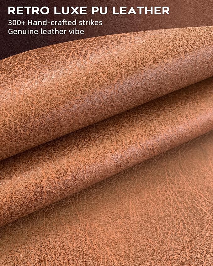 Retro Luxe Leather Desk Pad Protector,Mouse Pad and Keyboard Mat,Office Desk Mat,Dual-Sided Design,Waterproof Desk Writing Pad for Office and Home (Saddle Brown, 23.6" x 13.8")