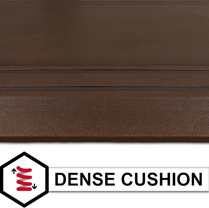 Tempur-Pedic Ultra Comfort Anti-Fatigue Frame Copper 1' 8" x 3' 6" Kitchen Floor Mat Cushioned Ergonomic Standing Desk Mat Waterproof Non-Skid Foam