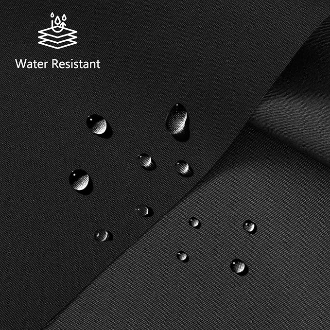 Waterproof Canvas Fabric by The Yard, 58inch 600D Upholstery Fabric Polyester Material Outdoor Water Resistant Material for Sewing Chair Patio Cushion Bag Sofa Seat Repair, 1 Yard Black