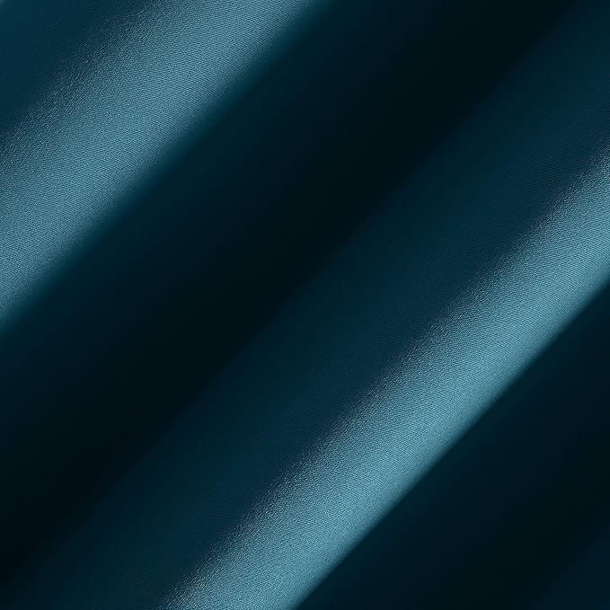 Sun Zero Nordic 2-pack Theater Grade Extreme 100% Blackout Grommet Curtain Panel Pair, 52" x 96", Teal