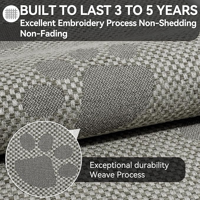 YDKGL Non-Slip Kitchen Mats for Floor, Soft Woven Linen Embroidery Kitchen Runner Rug - Super Absorbent Washable Kitchen Sink Mat with Rubber Backing for Office & Home Gray 17x59
