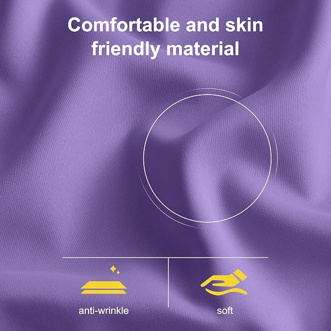 NICETOWN 100% Blackout Curtains for Nursery, Lilac Purple W52 x L84 Set of 2 Light Blocking & Soundproof Drapes,Rod Pocket Black Lined Window Treatment Panels