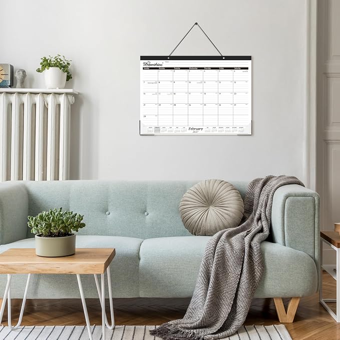 2026-2027 Desk Calendar - 18 Monthly Desk Calendar 2026-2027, Jul 2026 - Dec 2027, 17" x 12", Desk/Wall Calendar 2-in-1 with Notes, Corner Protector, Ruled Blocks - Standard