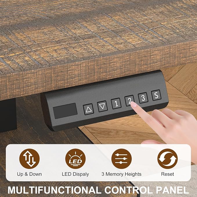 St.Mandyu L Shaped Electric Standing Desk 55" Black with Power & Storage | File drawer, sliding door cabinet, cup holder, height adjustable, sturdy wood frame, home office for work/study/writing