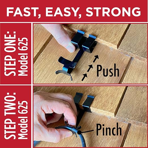 Roof Clips, Safe for Heat Tape, Electric Cable & Roof Heat Cable Installation, Prevents Roof Damage, Easy Nail-Free Outdoor Cable Clips, Your Ultimate Cable Clip (.625-25 Pack)