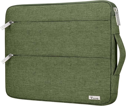 Voova 14 15 Inch Laptop Sleeve Case, Waterproof Computer Bag Cover Compatible with MacBook Air 15 M2/M3/M4 2022-2025, MacBook Pro 15, Hp chromebook 14, 14-15” Dell Lenovo Acer Asus, Army Green