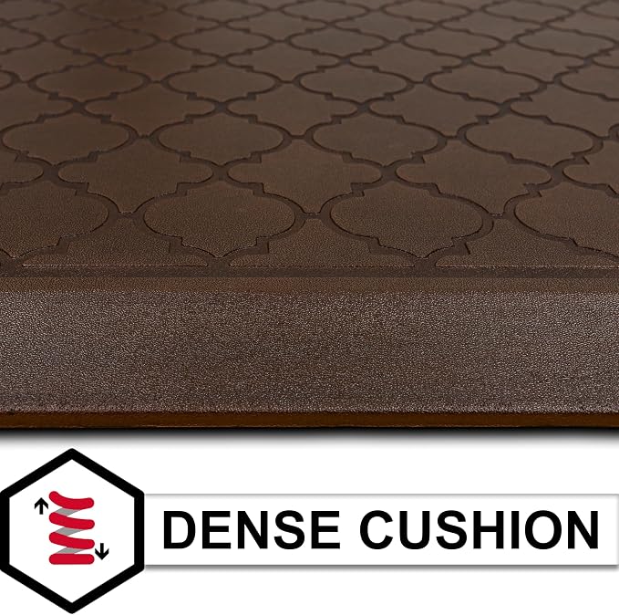 Tempur-Pedic Ultra Comfort Anti-Fatigue Lattice Copper 1' 8" x 3' 6" Kitchen Floor Mat Cushioned Ergonomic Standing Desk Mat Waterproof Non-Skid Foam