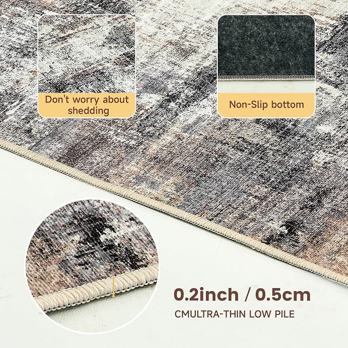 Office Chair Mat Desk Chair Hardwood Mat, Easy Glide Office Rug Under Chair Mat for Home Gaming Rolling Chair Tile Floor,Large Floor Protector Rug,Anti-Slip, Chenille Material (Beige, 48x60)