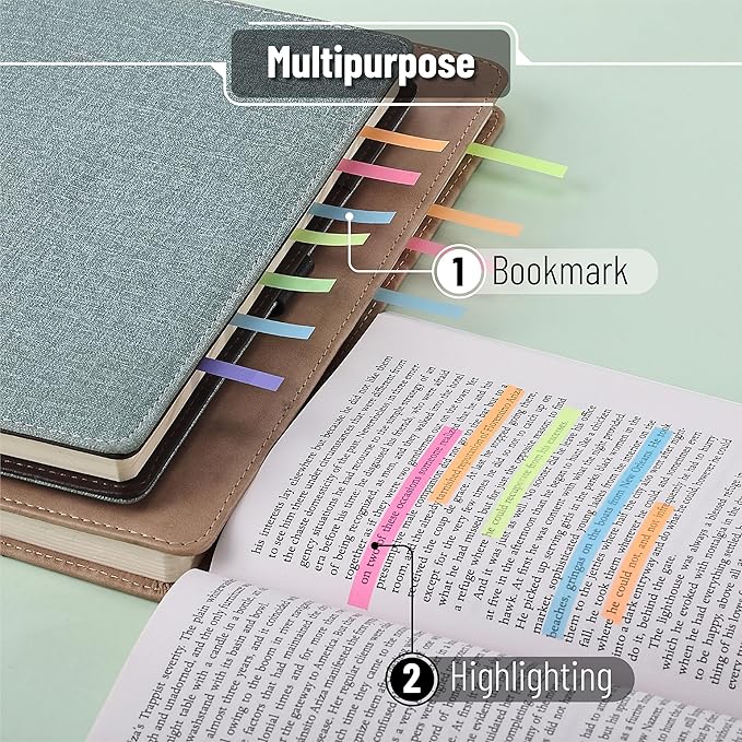 Mr. Pen Transparent Bible Highlighter Tape and Note Set, 331 Pcs - Highlighter Strips, Index Tabs, Sticky Notes