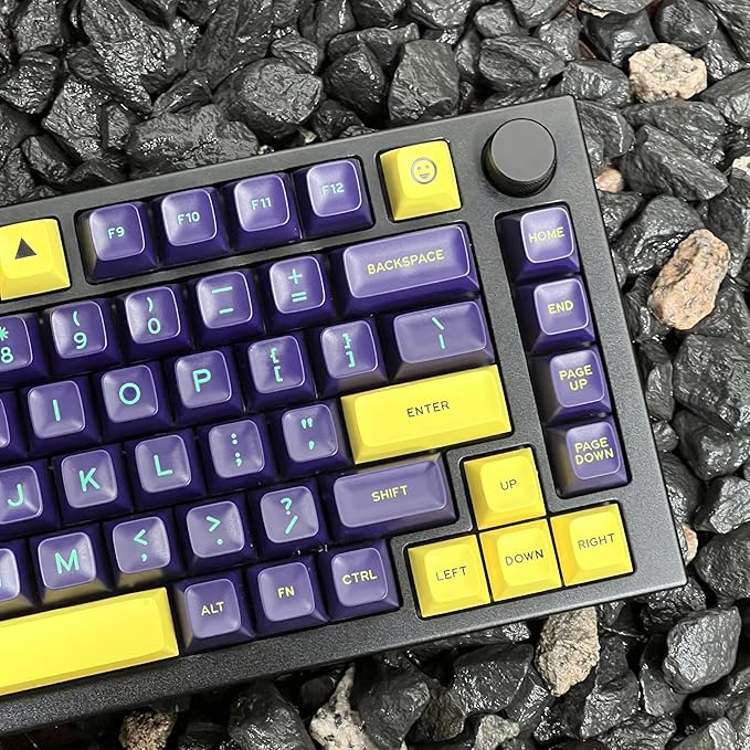 Guffercty kred SA Profile PBT Keycaps,173 Full Set Double Shot Durable Keycaps for Custom Mechanical Keyboard Gamers Typists (Cyberpunk)