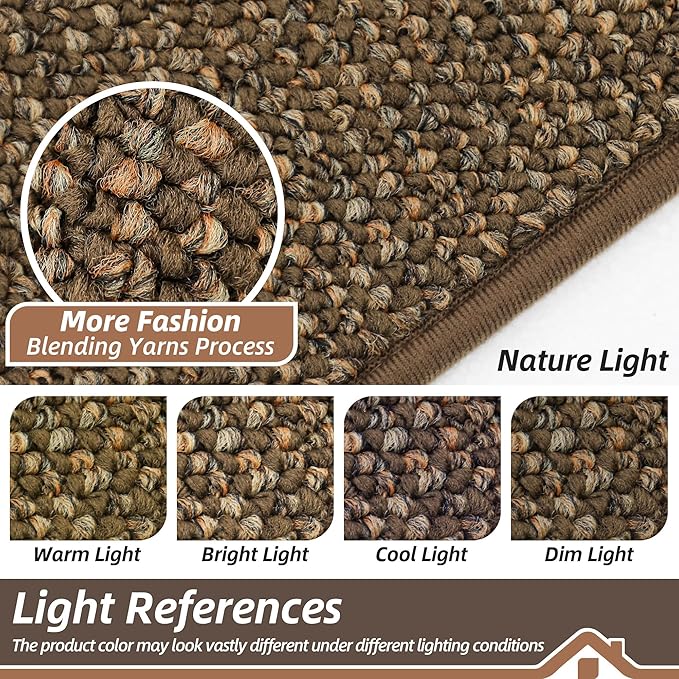 BEQHAUSE Kitchen Runner Rugs 32"x72", Non-Slip Kitchen Mats for Floor, Super Absorbent and Stain Resistant Kitchen Rug, Machine Washable Rugs for Kitchen, Hallway, Laundry & Sink, Brown