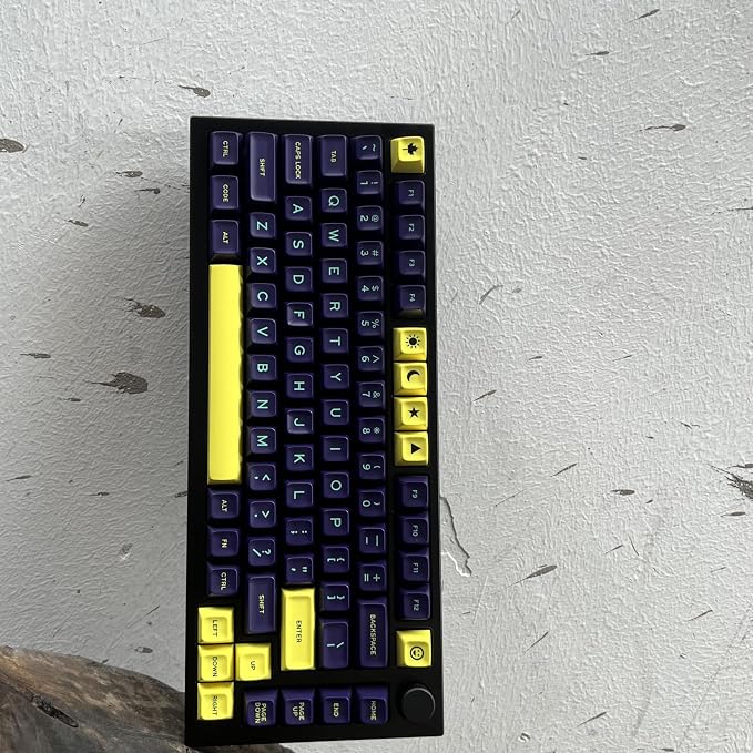 Guffercty kred SA Profile PBT Keycaps,173 Full Set Double Shot Durable Keycaps for Custom Mechanical Keyboard Gamers Typists (Cyberpunk)
